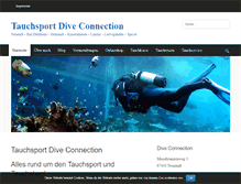 Tablet Screenshot of dive-connection.com
